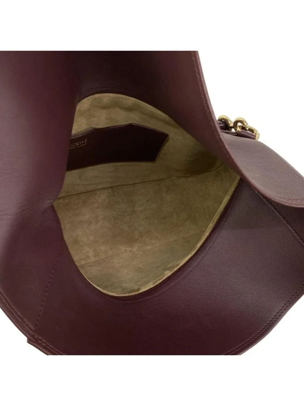★SOLD★ Loewe Handbag Ola Bag Bordeaux Donut Chain Strap - Picture 10 of 16